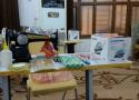 The charitable donation department concludes the first course of  teaching sewing for prissy women